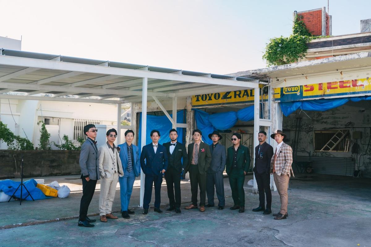 晴岩工務店 現場での集合写真